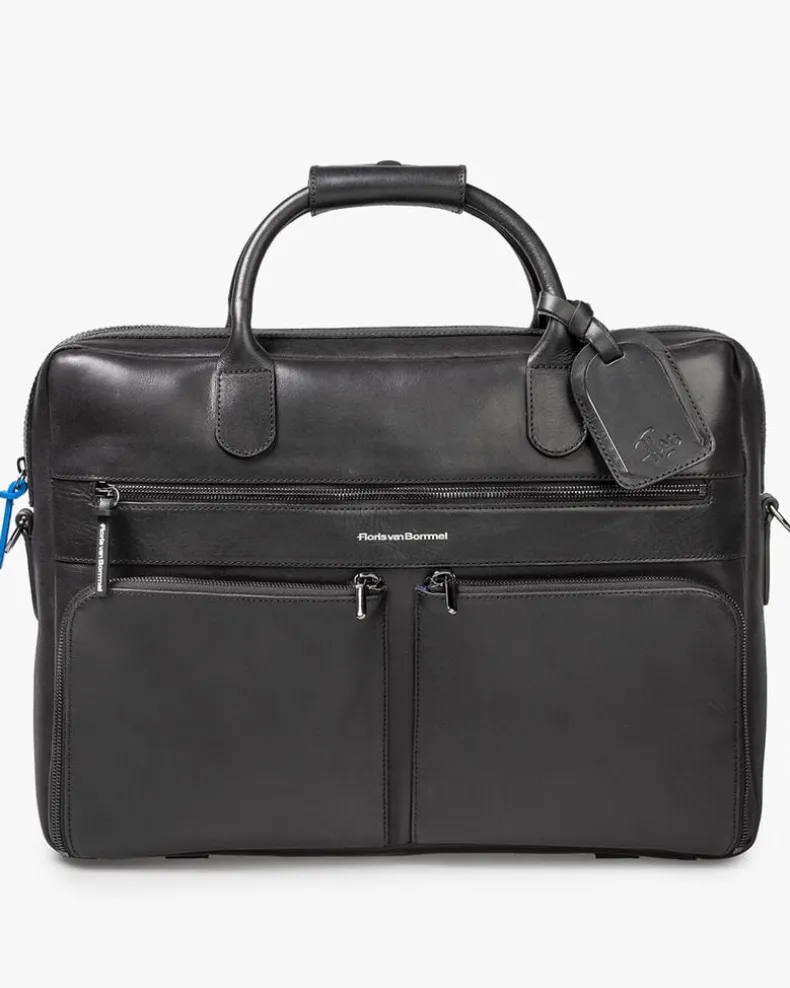 Office bag leer zwart