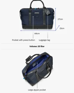 Overnight textiel blauw